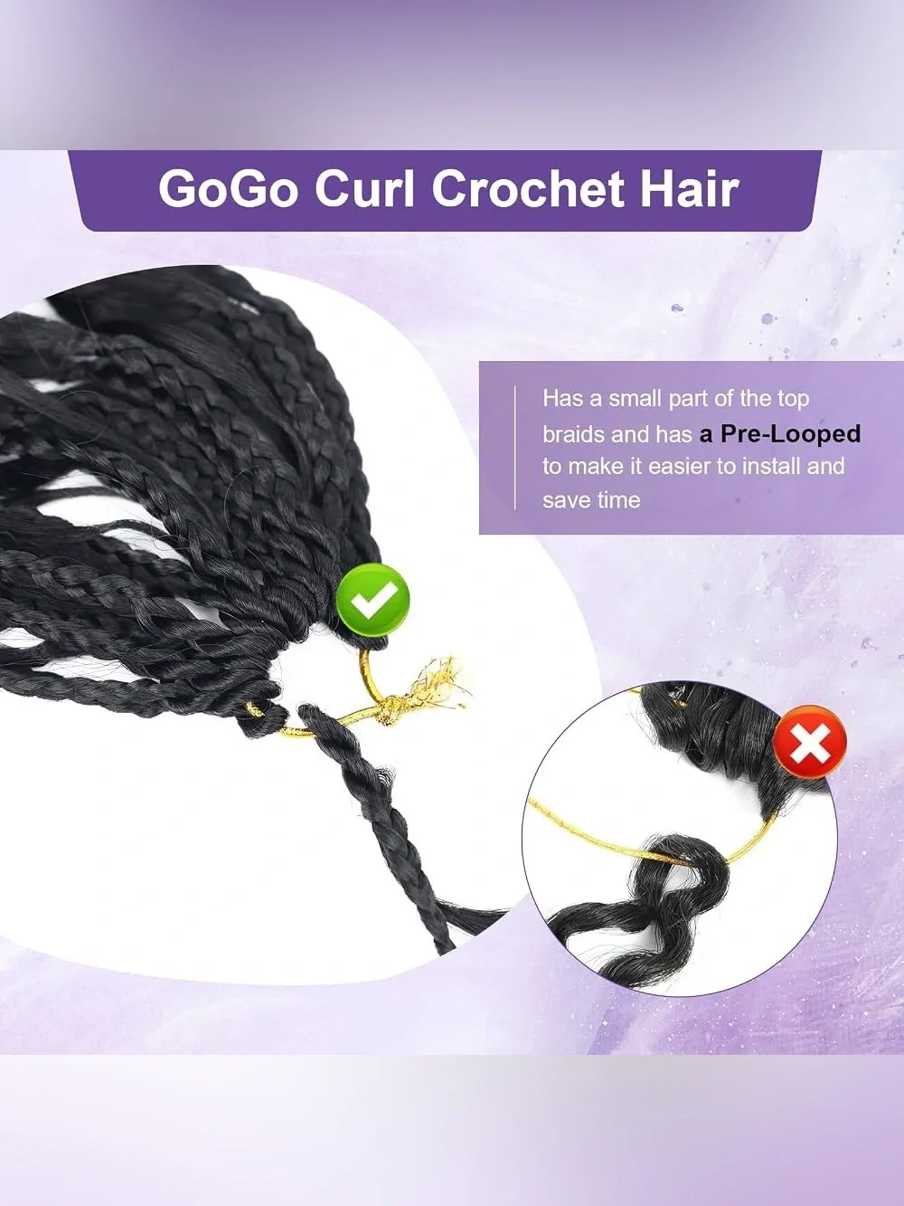 Gogo Curl Crochet Hair 10 Inch 8 Packs